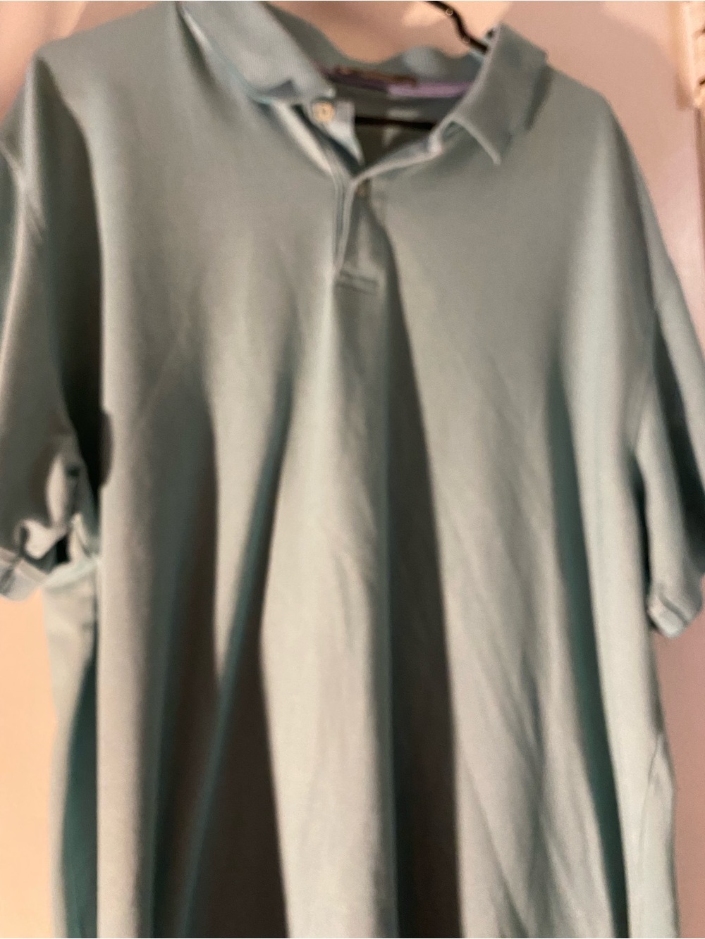 Source Unknown Light Blue Mens Polo Shirt